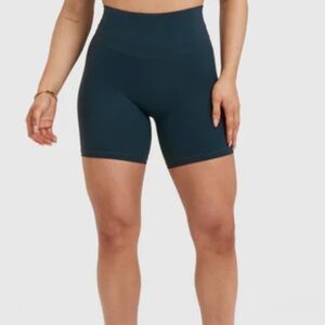 Unified High Waisted Shorts — Oil Blue